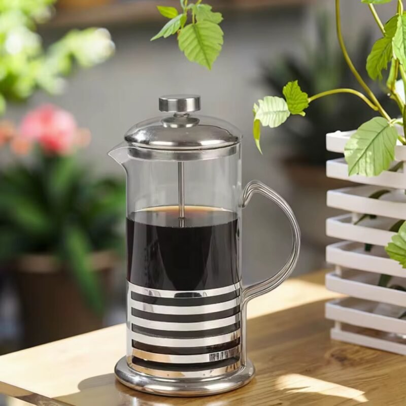 French Press për Kafe & Çaj – Inoks + Qelq Rezistent thumbnail 2