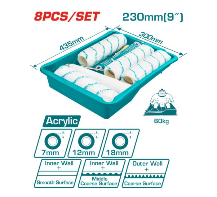 Set rulash akrilik 8 copë - Figura 1