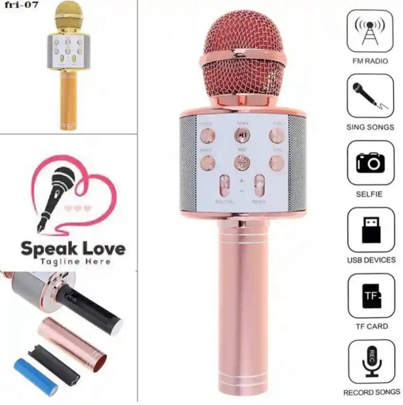 Mikrofon karaoke me Bluetooth thumbnail 2