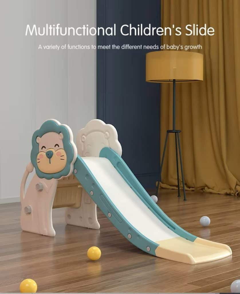 IMG_5294 Rrëshqitëse për fëmijë me dizajn luani dhe shkallë të mbyllura - Figura 1