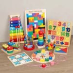 Set edukativ i plotë me materiale druri