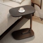 Tavolinë Elegante me Dru dhe Metal - Figura 2