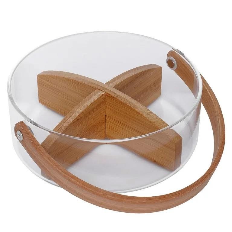 IMG_6740 Shportë Kristali me Pjesëzues Bambuje dhe Dorezë - Figura 1