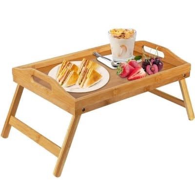 Tavolinë Mëngjesi në Shtrat nga Bambu