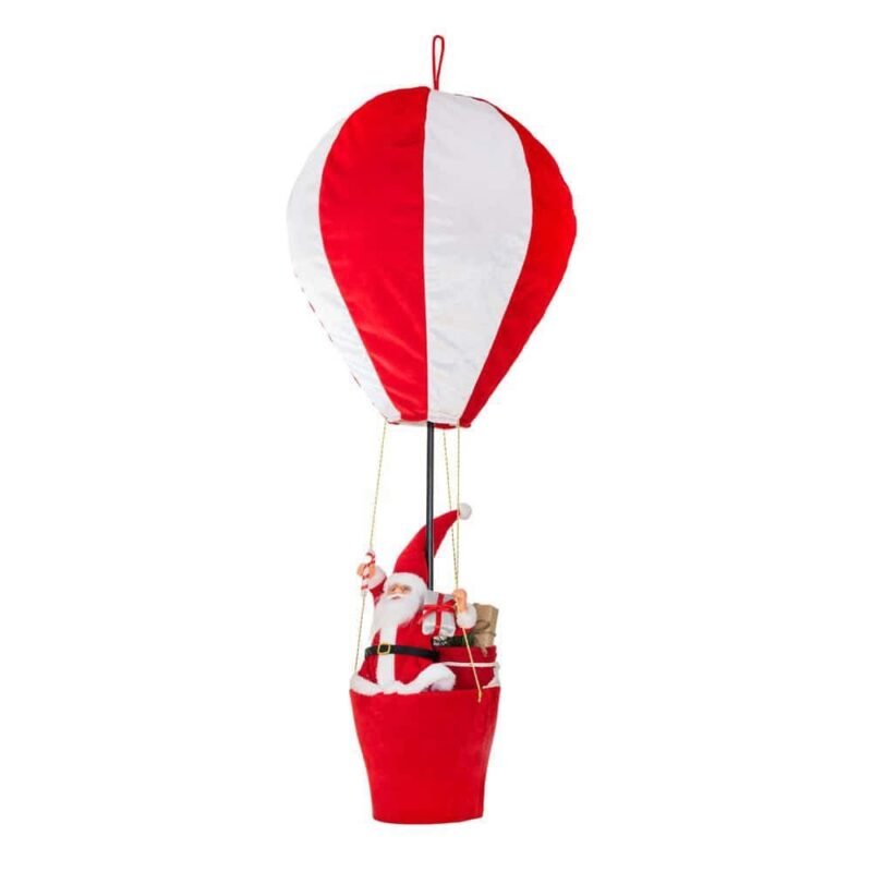 Dekor Krishtlindjesh – Babagjyshi në Balonë Ajri (60cm)