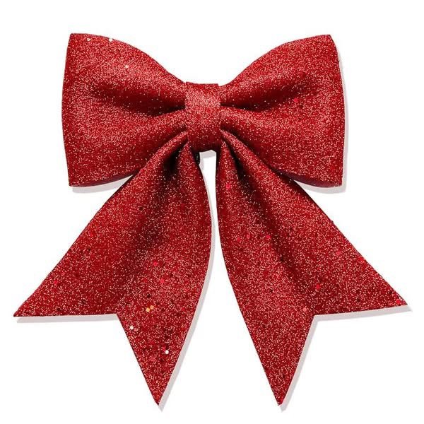 IMG_8192 Flutur Krishtlindjesh Dekorative e Kuqe me Shkëlqim - Figura 1