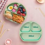 Pjatë Silikoni me Ndarje + Lugë për Fëmijë - Figura 2