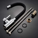 Rubinet Kuzhine me Qafë të Butë Silikoni (Ngjyrë e Zezë) - Figura 2