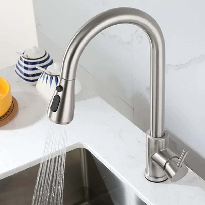 Rubinet Kuzhine Inox 360° me Grykë Tërheqëse