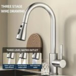 Rubinet Kuzhine Inox 360° me Grykë Tërheqëse - Figura 2