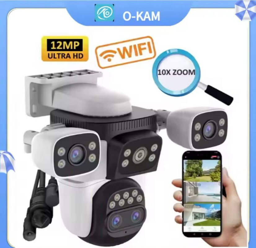 Kamerë Sigurie 4 Lente 12MP WiFi