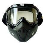 Maskë Mbrojtëse për Motoçiklistë me Syze të Integruara