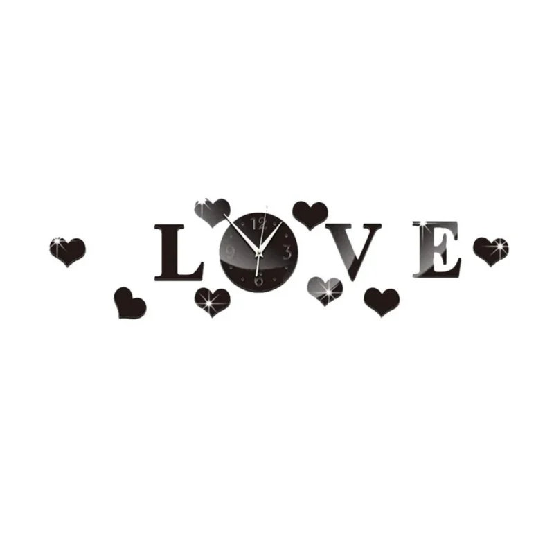 Orë Dekorative 3D “LOVE” me Ngjitje Murale