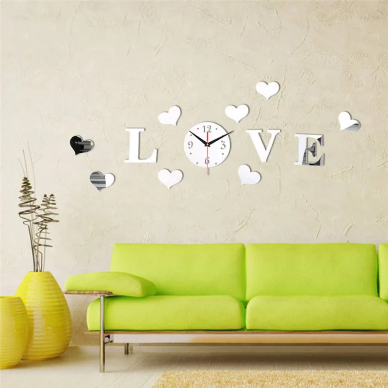 Orë Dekorative 3D “LOVE” me Ngjitje Murale thumbnail 2