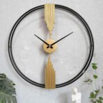 Orë Murale Art Deco Gold & Black 50cm - Figura 3