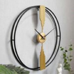 Orë Murale Art Deco Gold & Black 50cm - Figura 2