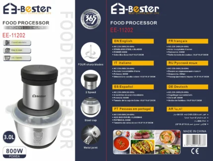 Grirës Elektrik Profesional – 800W, 3L (Bester)