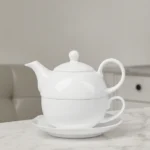Çajnik + Filxhan Porcelani 2në1