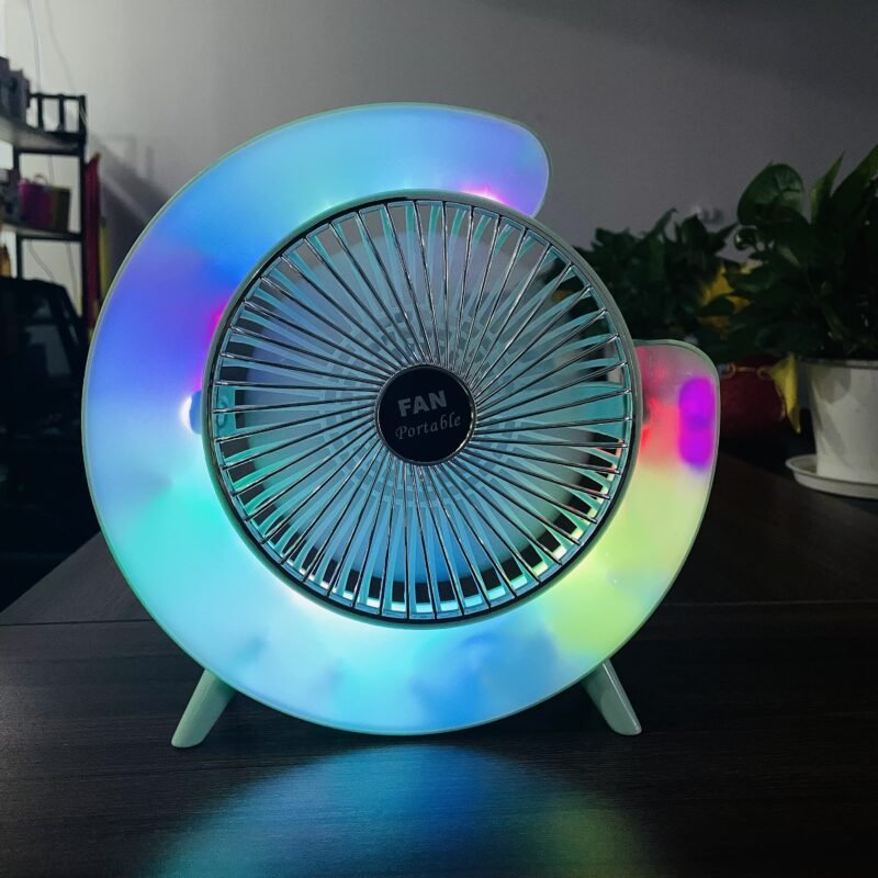 Ventilator Portativ me Dritë RGB thumbnail 2