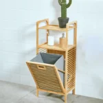 Dollap Bambuje me Shportë Rrobash & Rafte