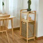 Dollap Bambuje me Shportë Rrobash & Rafte - Figura 2