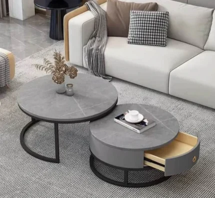 Set Tavolinash Qendrore Mermeri