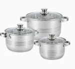 Set Tenxorësh Inoksi me Kapakë Rezistentë