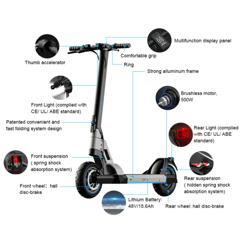Scooter Elektrik 500W thumbnail 3