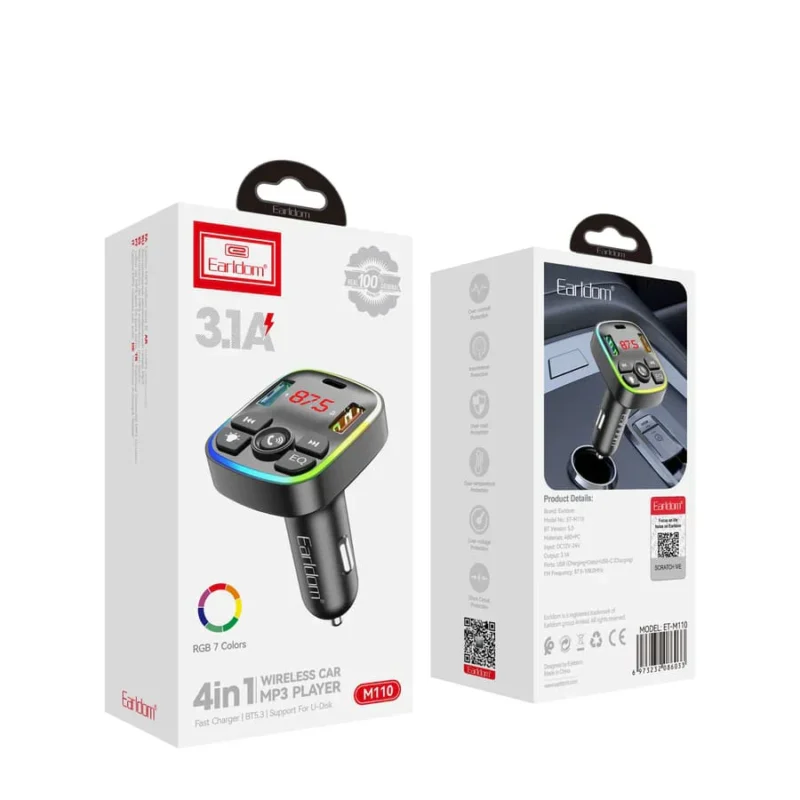FM Transmitter Bluetooth Earldom M110