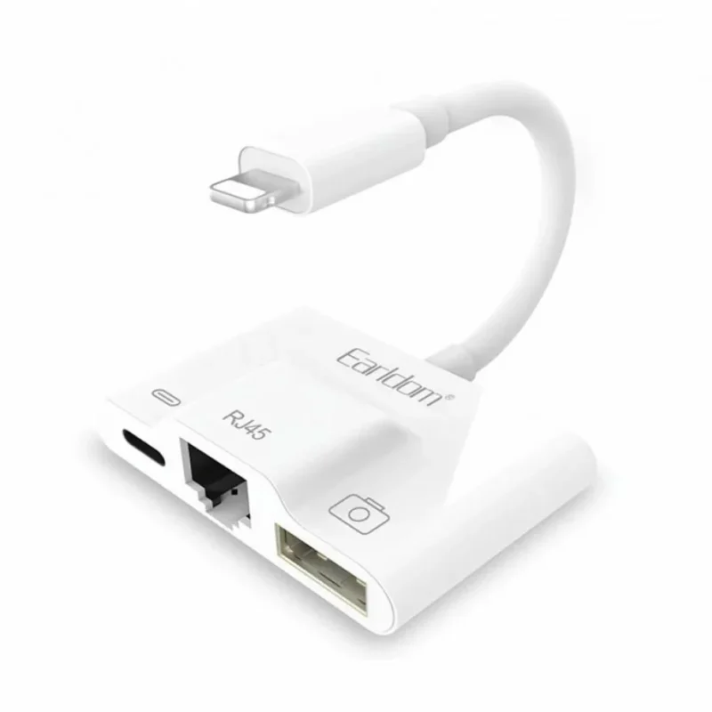 Earldom OTG Adapter (Lightning + USB + RJ45)