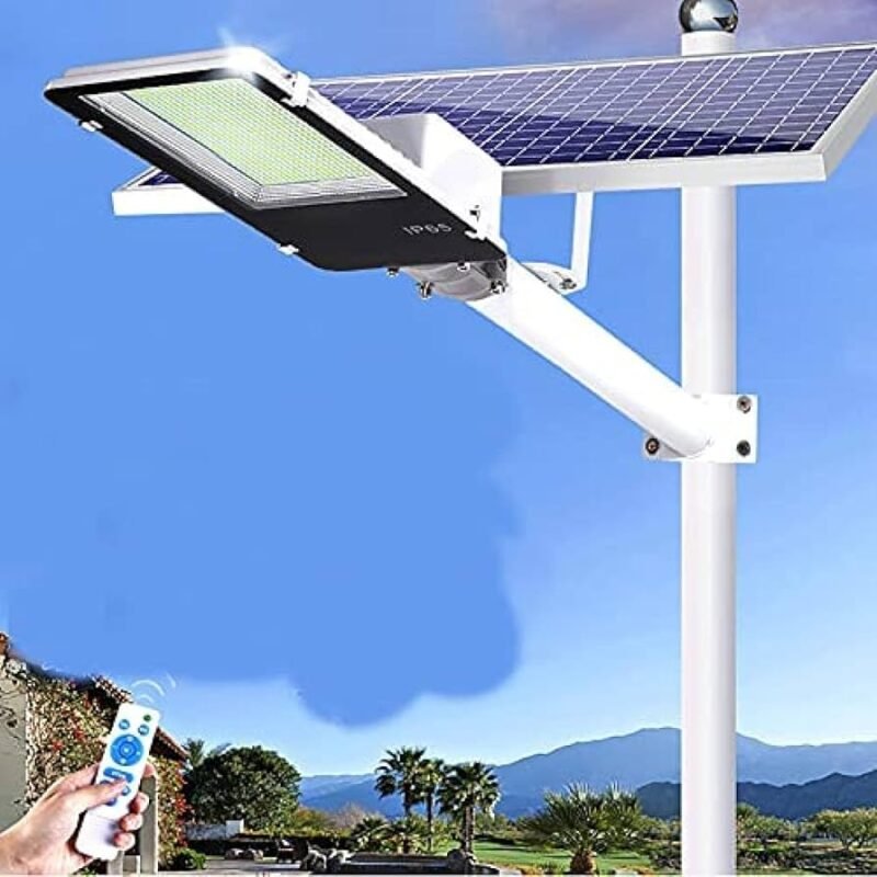 Dritë LED Solare 300W me Panel Diellor