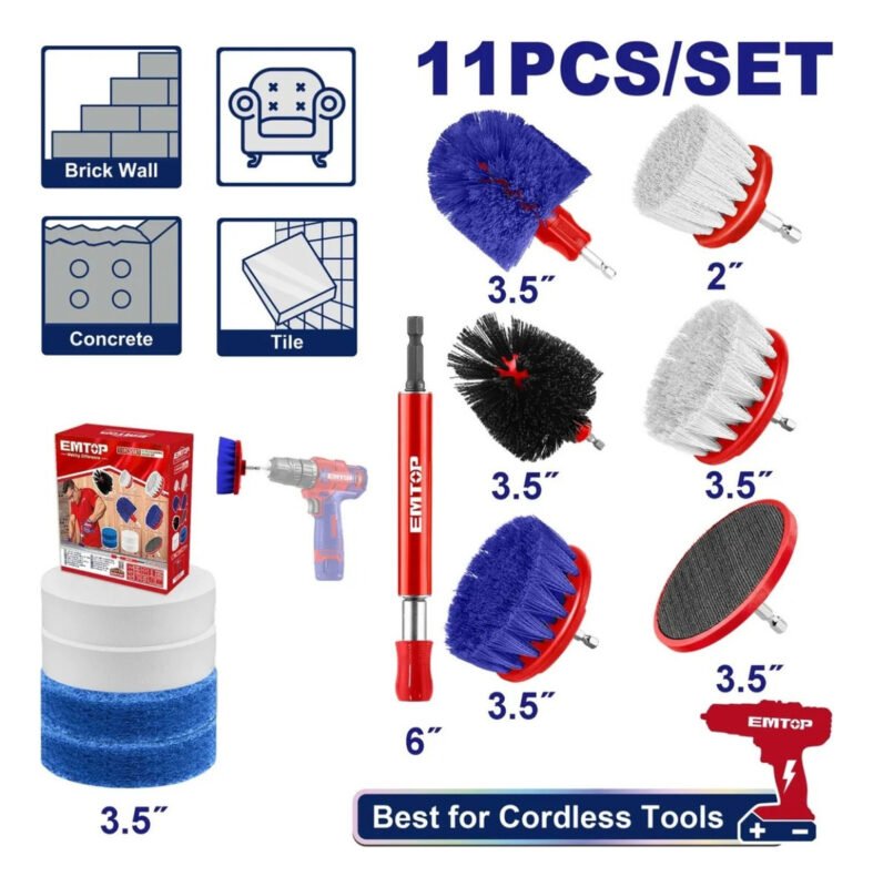 Set Furçash Pastrimi për Drill (11pcs)