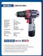Trapan me bateri Makute CD126-L (12V) - Figura 3