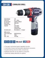 Trapan me bateri Makute CD128 (12V) - Figura 2