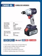 Çelës elektrik me bateri Makute CW002-BL (20V Brushless) - Figura 3