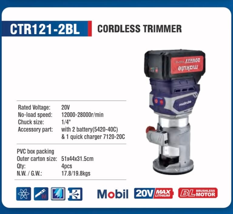 Frezë/Trimmer me bateri (Cordless Trimmer Router) 20V thumbnail 2