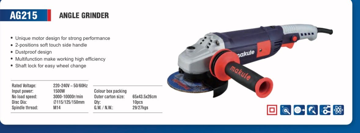 Screenshot Fleks Makute AG215 1500W - Figura 1