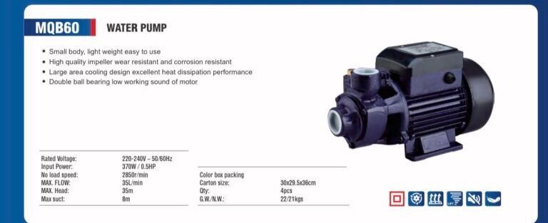 Pompë Uji Water Pump 0.5HP 370W (MQB60) thumbnail 2