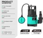 Pompë Zhytëse për Ujë 1/2HP - Figura 2