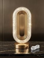 Lampë Tavoline Kristal LED Oval - Figura 2
