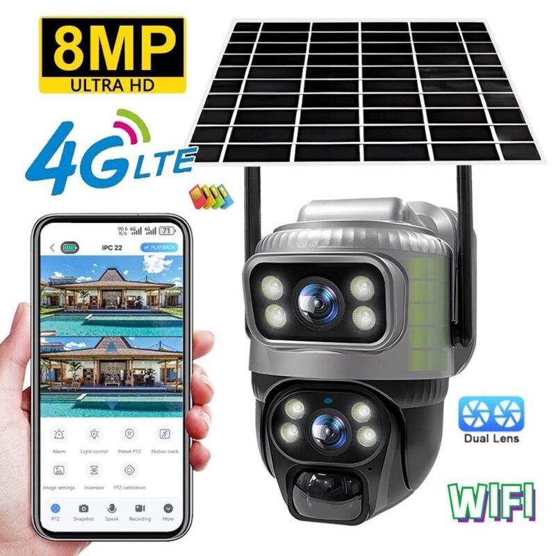 Kamerë Sigurie 4G me Panel Solar