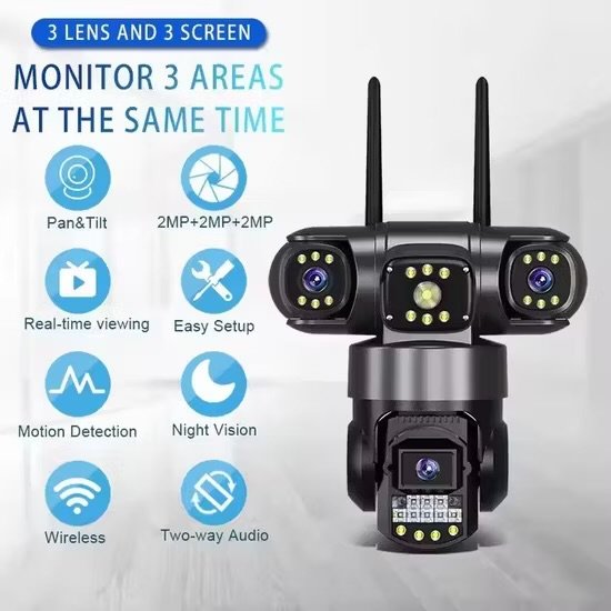 Kamerë Sigurie 12MP me 3 Lente WiFi