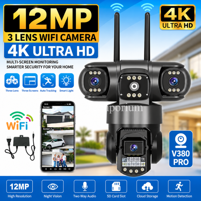 Kamerë Sigurie 12MP me 3 Lente WiFi thumbnail 2
