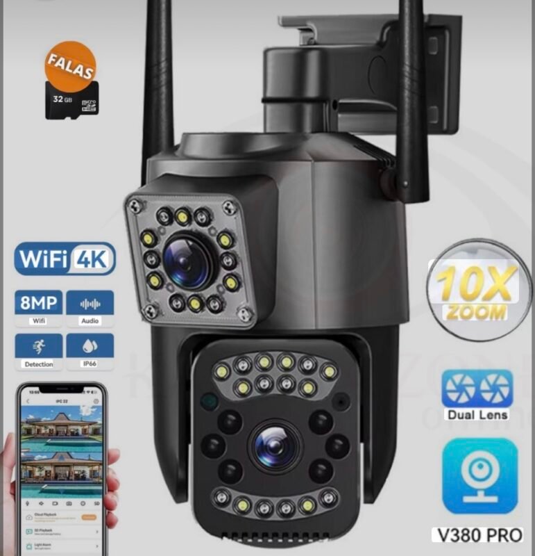 Kamerë Sigurie Dual Lens WiFi PTZ