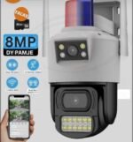 Kamerë Sigurie 8MP Dual Lens WiFi me Alarm