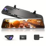 Pasqyrë 4K për veturë me kamerë para dhe mbrapa