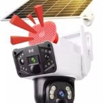 Kamerë sigurie me panel solar dhe dy lente